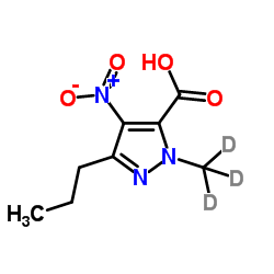 1-(2H3)Methyl-4-nitro-3-propyl-1H-pyrazole-5-carboxylic acid Structure