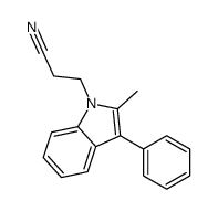 3-(2-methyl-3-phenylindol-1-yl)propanenitrile Structure