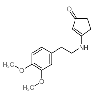 3-[2-(3,4-dimethoxyphenyl)ethylamino]cyclopent-2-en-1-one Structure