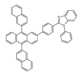 2-(4-(9,10-二(萘-2-基)蒽-2-基)苯基)-1-苯基-1H-苯并[d]咪唑结构式