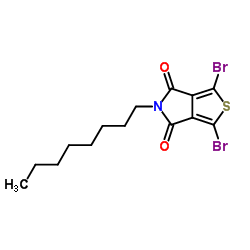 1,3-二溴-5-辛基-4H-噻吩并[3,4-C]吡咯-4,6(5H)-二酮结构式