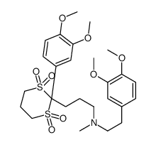 N-[2-(3,4-Dimethoxyphenyl)ethyl]-3-[2-(3,4-dimethoxyphenyl)-1,1,3 ,3-tetraoxido-1,3-dithian-2-yl]-N-methyl-1-propanamine Structure