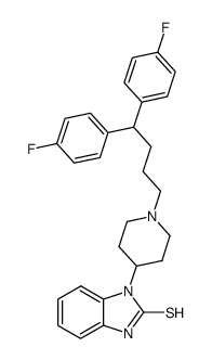 1-{1-[4,4-bis-(4-fluoro-phenyl)-butyl]-piperidin-4-yl}-1,3-dihydro-benzoimidazole-2-thione Structure