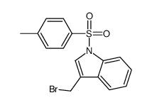 3-(溴甲基)-1-甲苯磺酰-1H-吲哚结构式
