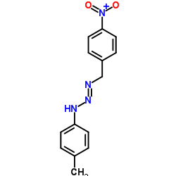 1-(4-硝基苄基)-3-对甲苯基三氮烯结构式