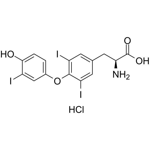 O-(4-hydroxy-3-iodophenyl)-3,5-diiodo-L-tyrosine hydrochloride Structure