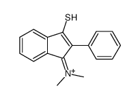 (3-Mercapto-2-phenyl-inden-1-ylidene)-dimethyl-ammonium Structure