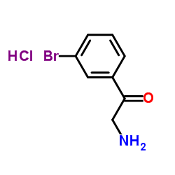 2'-氨基-3-溴苯乙酮盐酸盐结构式