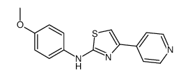 N-(4-methoxyphenyl)-4-pyridin-4-yl-1,3-thiazol-2-amine结构式