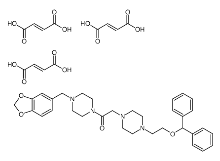 2-[4-(2-benzhydryloxyethyl)piperazin-1-yl]-1-[4-(1,3-benzodioxol-5-ylmethyl)piperazin-1-yl]ethanone,(E)-but-2-enedioic acid结构式