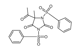 5-acetyl-1,3-bis(benzenesulfonyl)-5-methylimidazolidine-2,4-dione Structure