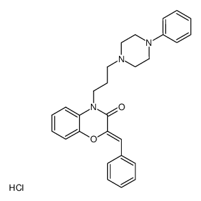 2-benzylidene-4-[3-(4-phenyl-piperazin-1-yl)-propyl]-4H-benzo[1,4]oxazin-3-one, dihydrochloride Structure