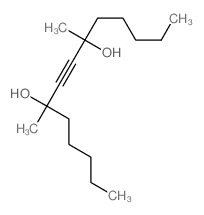7-Tetradecyne-6,9-diol, 6,9-dimethyl-结构式
