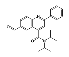 6-formyl-2-phenyl-N,N-di(propan-2-yl)quinoline-4-carboxamide结构式
