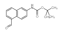 (5-甲酰基-2-萘)氨基甲酸叔丁酯结构式