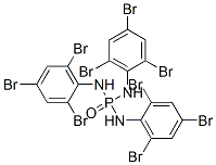 N,N',N''-Tri-(2,4,6-tribromophenyl)phosphoric acid triamide结构式