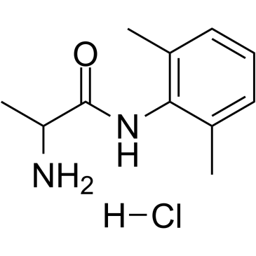 N-(2-氨基丙酰基)-2,6-二甲基苯胺结构式