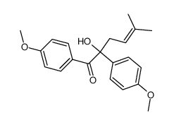 2-hydroxy-1,2-bis(4-methoxyphenyl)-5-methylhex-4-en-1-one Structure