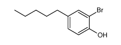 2-bromo 4-n-pentylphenol结构式