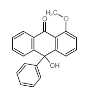 10-hydroxy-1-methoxy-10-phenyl-anthracen-9-one结构式
