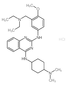 N-[3-(diethylaminomethyl)-4-methoxy-phenyl]-N-(4-dimethylaminocyclohexyl)quinazoline-2,4-diamine Structure