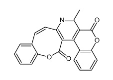7-methyl[1]benzopyrano[4,3-d][1]benzoxacino[4,3-b]pyridine-6,16-dione结构式