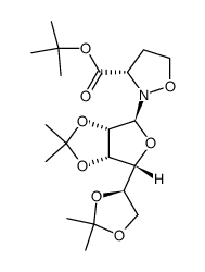 t-butyl (3S)-2-(2,3:5,6-di-O-isopropylidene-α-D-mannofuranosyl)-3-isoxazolidinecarboxylate Structure