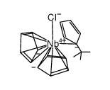(Cp)2Nb(η-1-(CH3)3CC5H4)Cl Structure