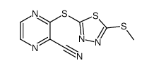 3-(5-(甲基硫代)-1,3,4-噻二唑-2-基硫代)吡嗪-2-甲腈结构式