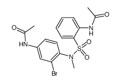 2-acetamido-N-(4-acetamido-2-bromophenyl)-N-methylbenzenesulfonamide结构式