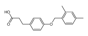 3-(4-((2,4-dimethylbenzyl)oxy)phenyl)propanoic acid结构式