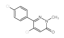 5-氯-6-(4-氯苯基)-2-甲基吡嗪-3(2H)-酮结构式