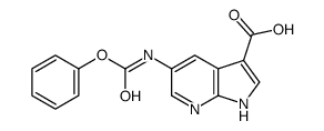 5-[(苯氧基羰基)氨基]-1H-吡咯并[2,3-B]吡啶-3-羧酸结构式