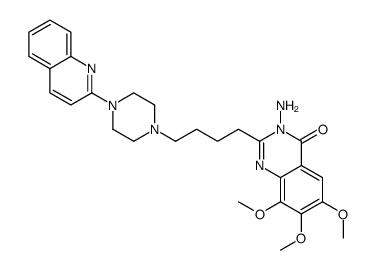 4(3H)-Quinazolinone,3-amino-6,7,8-trimethoxy-2-[4-[4-(2-quinolinyl)-1-piperazinyl]butyl]- Structure