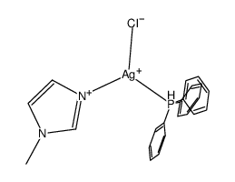 [AgCl(1-methylimidazole)(PPh3)] Structure