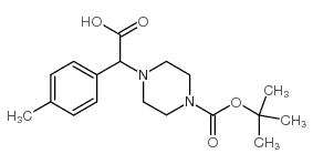 2-(4-BOC-哌嗪基)-2-(4-甲基苯基)乙酸结构式