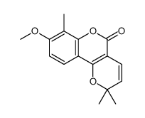 8-methoxy-2,2,7-trimethylpyrano[3,2-c]chromen-5-one结构式