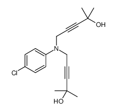 5-(4-chloro-N-(4-hydroxy-4-methylpent-2-ynyl)anilino)-2-methylpent-3-yn-2-ol Structure