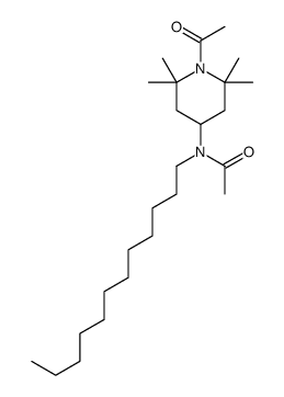 N-(1-acetyl-2,2,6,6-tetramethylpiperidin-4-yl)-N-dodecylacetamide Structure