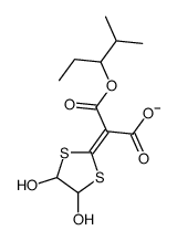 2-(4,5-dihydroxy-1,3-dithiolan-2-ylidene)-3-(2-methylpentan-3-yloxy)-3-oxopropanoate结构式