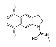 N-methyl-5,6-dinitro-2,3-dihydroindole-1-carboxamide结构式