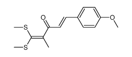 (E)-5-(4-Methoxy-phenyl)-2-methyl-1,1-bis-methylsulfanyl-penta-1,4-dien-3-one Structure