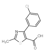 2-methyl-4-(3-chloro)phenyl thiazole-5-carboxylic acid Structure