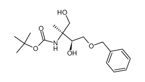 tert-butyl ((3S)-4-(benzyloxy)-1,3-dihydroxy-2-methylbutan-2-yl)carbamate Structure