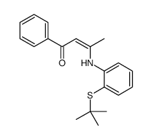 3-(2-tert-butylsulfanylanilino)-1-phenylbut-2-en-1-one Structure