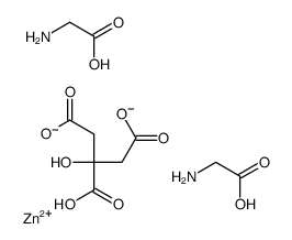 zinc,2-aminoacetate,2-hydroxypropane-1,2,3-tricarboxylic acid Structure