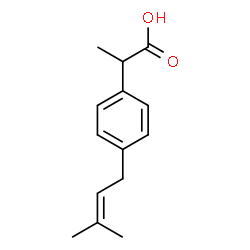 Benzeneacetic acid,-alpha--methyl-4-(3-methyl-2-butenyl)-, (+)- (9CI)结构式
