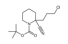 2-(3-氯丙基)-2-氰基哌啶-1-羧酸叔丁酯结构式
