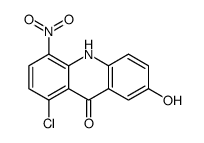 1-Chloro-7-hydroxy-4-nitro-9(10H)-acridinone结构式