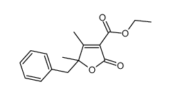 ethyl 5-benzyl-4,5-dimethyl-2-oxo-2,5-dihydrofuran-3-carboxylate结构式